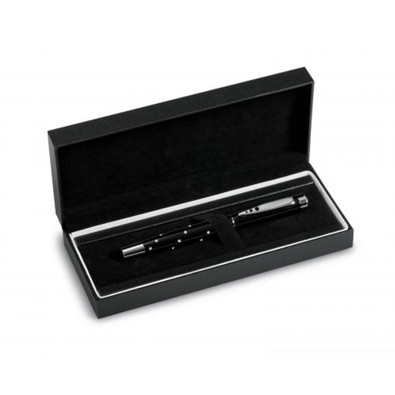 Kovové plnicí pero s 24 kamínky Swarovski, černá Kovové plnicí pero s 24 kamínky Swarovski, černá